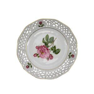 Bavaria Arabella Atelier Porzellan Floral Reticulated Bowl Vintage-US Duties Pre
